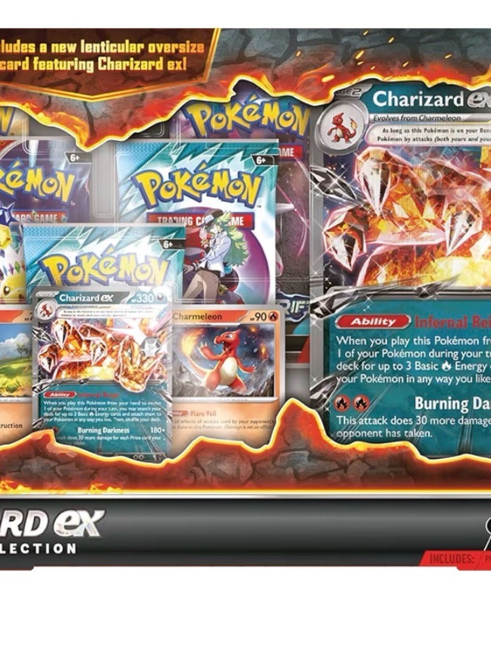 Pokémon Charizard ex special edition Trading Card Collection - Red & Orange